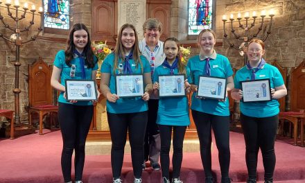 Gold and Silver Awards presented to members of 1st Dunfermline Guides